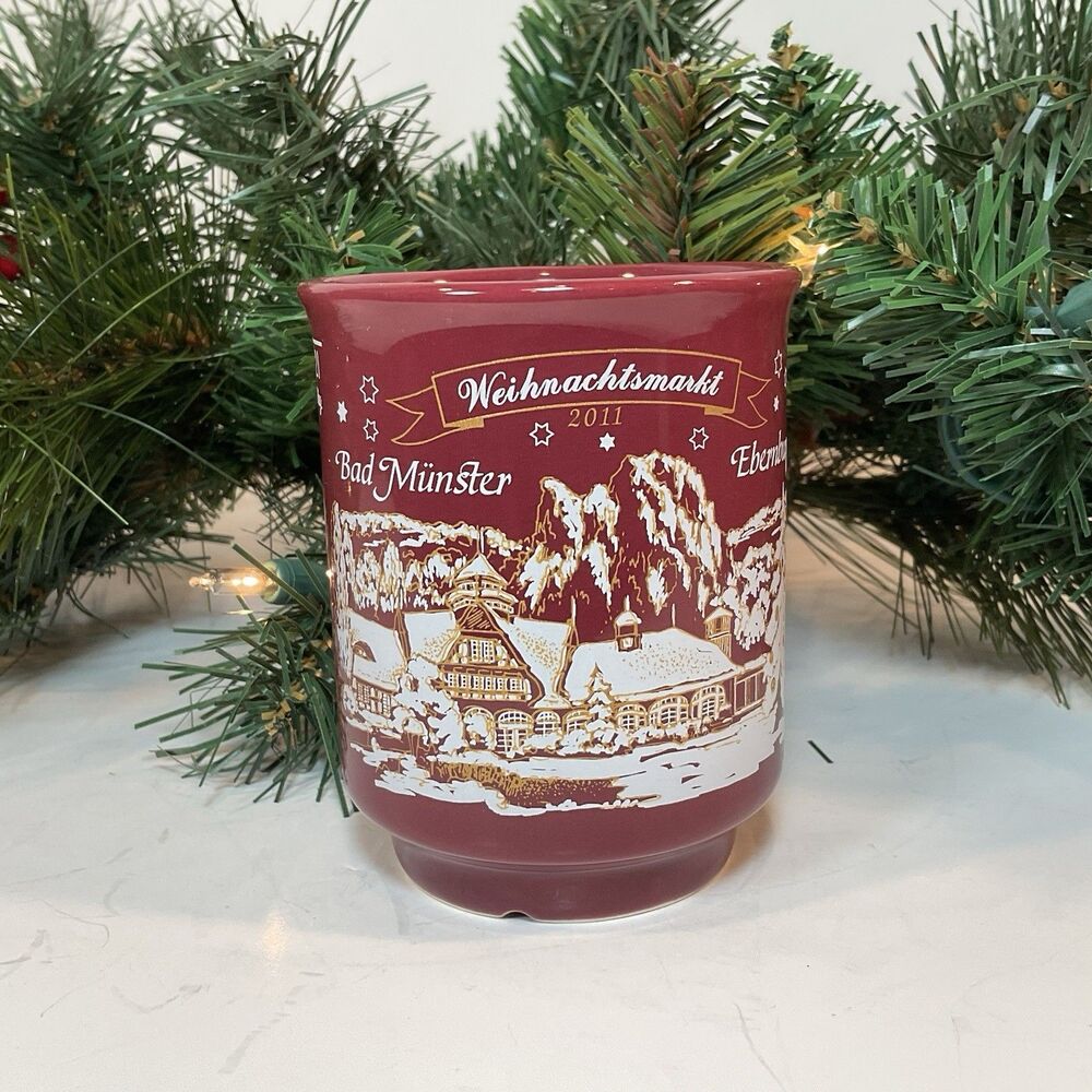 Bad Münster 2011 Christmas Market Weihnachtsmarkt Glühwein Mug Holiday 8 Oz
